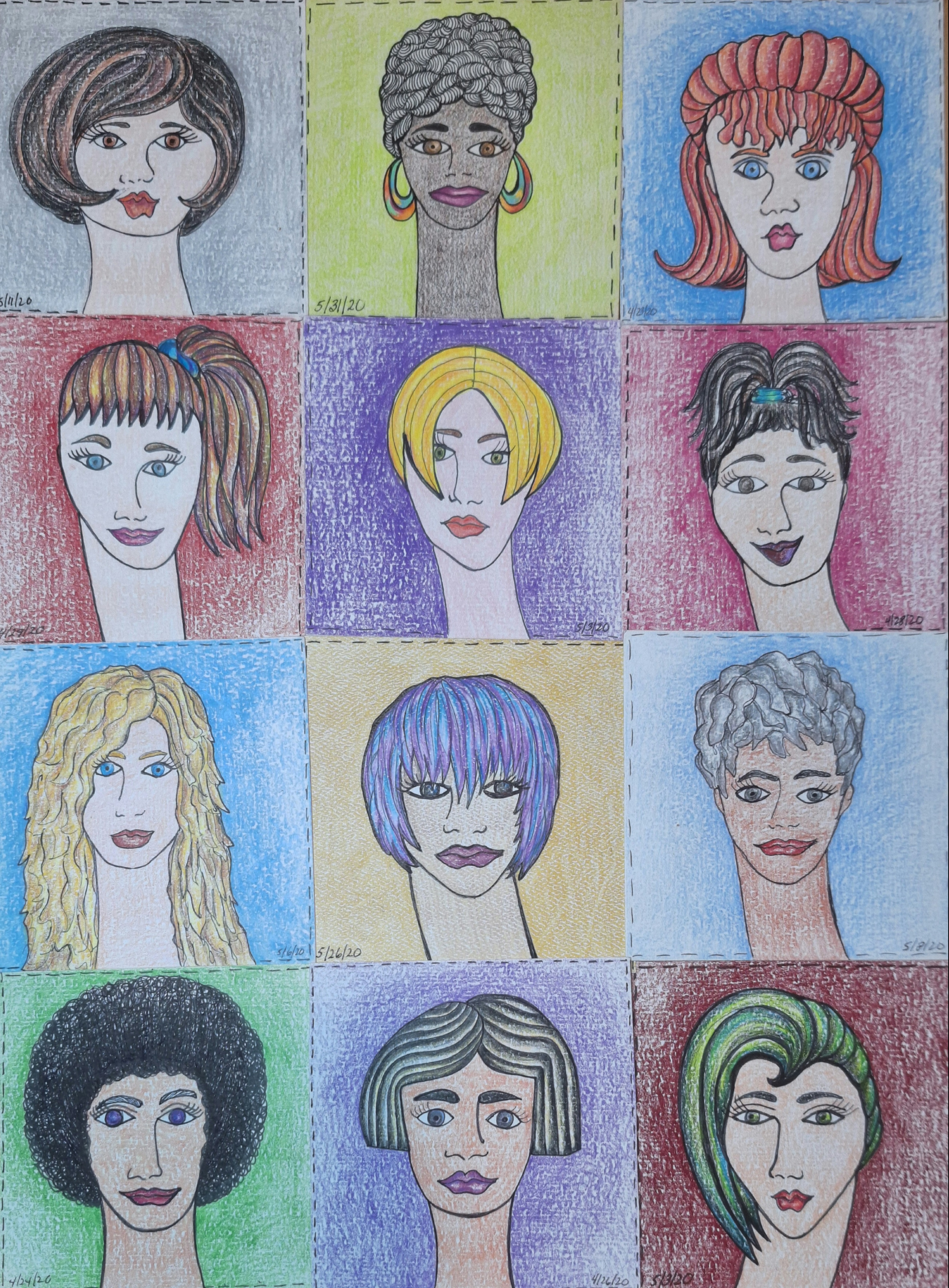 All 12 portraits from Chapter 1 (Order)