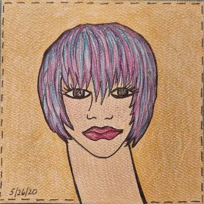 Pop of Color — hand-drawn café-girl portrait from Café Girls Volume 1 by Frances Catania (Chapter 1)
