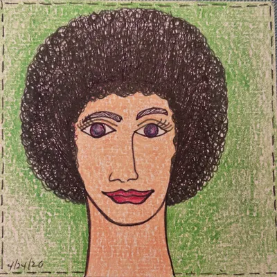 Natural, Not by Default — hand-drawn café-girl portrait from Café Girls Volume 1 by Frances Catania (Chapter 1)
